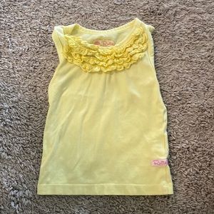 Ruffle Butts Top Yellow 12-18 M